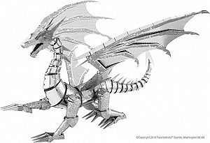 Metal Earth 3D puzzle: BIG Silver Dragon ICONX