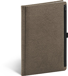 NOTIQUE Notes Hardy hnědý, linkovaný, 13 x 21 cm