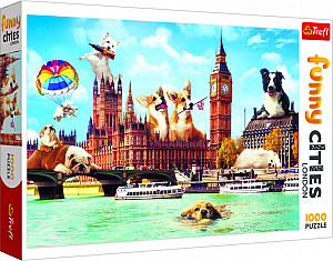 Puzzle Legrační města: Psi v Londýně/1000 dílků