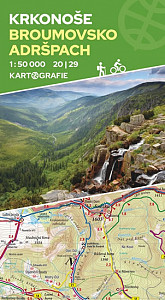 Krkonoše, Broumovsko, Adršpach (20/29) - oboustranná turistická mapa 1:50 000