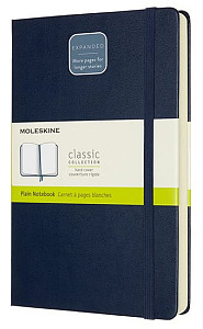 Moleskine Zápisník Expanded modrý L, čistý, tvrdý