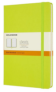 Moleskine Zápisník žlutozelený L, linkovaný, tvrdý