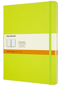 Moleskine: Zápisník tvrdý linkovaný žlutozelený XL