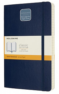 Moleskine Zápisník Expanded modrý L, linkovaný, měkký