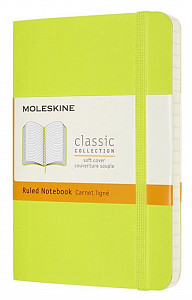 Moleskine Zápisník žlutozelený S, linkovaný, měkký