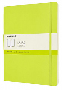 Moleskine Zápisník žlutozelený XL, čistý, měkký