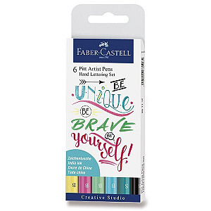Faber - Castell Popisovač Pitt Artist Pen Handlettering - pastelová sada 6 ks