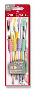 Faber - Castell Štětce Soft touch - pastelové 4 ks