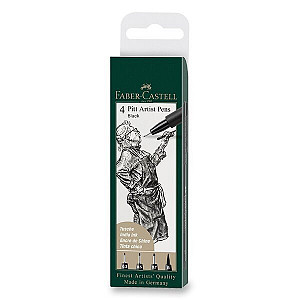 Faber - Castell Popisovač Pitt Artist Pen - černá(S,F,M,B) 4 ks