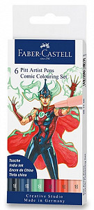 Faber - Castell Popisovač Pitt Artist Pen Comic - mix barev 6 ks