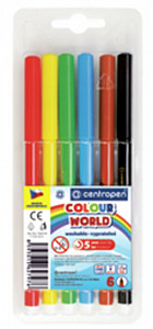 Centropen Fixy COLOUR WORLD 7550 trojboké, sada 6 barev