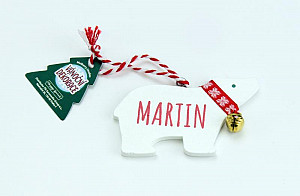 Vánoční dekorace lední medvěd MARTIN