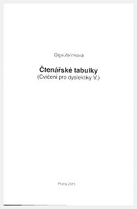 Čtenářské tabulky - Cvičení pro dyslektiky V. Dys