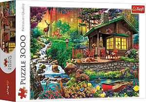 Puzzle: Chata v lesích 3000 dílků