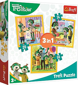 Trefl Puzzle Treflíci - Být spolu je fajn 3v1 (20,36,50 dílků)