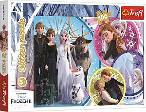 Trefl Puzzle Frozen 2 - V záři lásky / 100 dílků Třpytivé