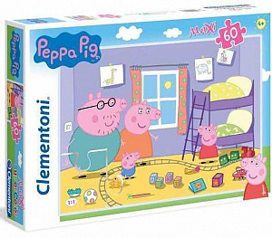 Clementoni Puzzle Maxi Prasátko Peppa / 60 dílků