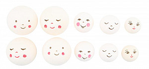 Hlavičky z buničiny - mix velikostí 18-32 mm (10 ks)