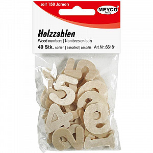 Meyco Číslice z překližky 40ks