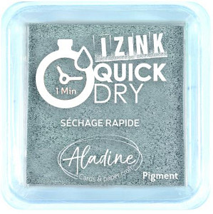 Izink Quick Dry razítkovací polštářek rychleschnoucí / stříbrný