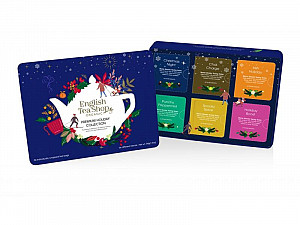 English Tea Shop Prémiová dárková plechová kazeta s bio čaji modrá 54 g, 36 ks
