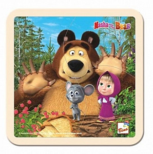 Máša a Medvěd: Puzzle 4 dílky