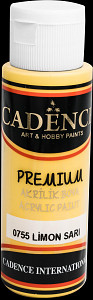 Cadence Premium akrylová barva - žlutá 70 ml