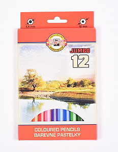 Koh-i-noor pastelky JUMBO - krajina, 12 ks