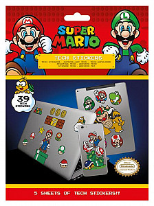 Sada Samolepek Super Mario - Mushroom Kingdom