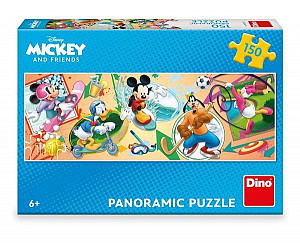 Puzzle Mickey s kamarády sportují 150 dílků panoramic
