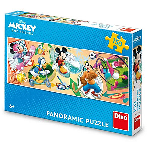 Puzzle Mickey s kamarády sportují 150 dílků panoramic