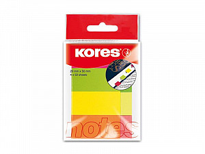 4 barevné sam.bločky 20 x 50 mm - záložk