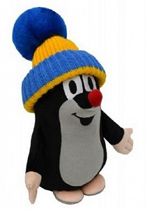 Krtek 25cm kulich modro-žlutý