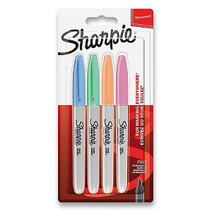 Permanentní popisovač Sharpie Fine sada 4 ks, pastelové barvy