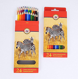 Koh-i-noor pastelky školní Zvířata sada 24 ks