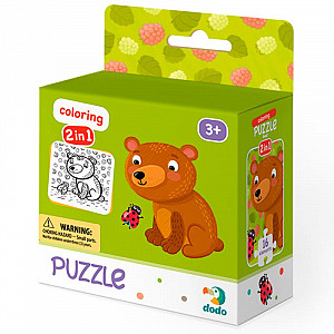 Dodo Puzzle s omalovánkou - Medvídek 16 dílků