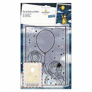 Santoro Gorjuss Vyřezávací a embosovací kapsa - balónek  15 x 21 cm