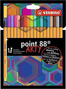 Popisovač STABILO point liner 88 sada 18 ks v pouzdru 