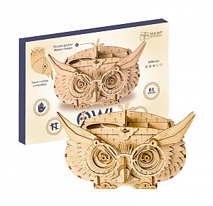 NiXiM Dřevěné 3D puzzle - Sova - stojan na pera