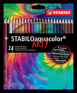 Pastelky STABILO aquacolor, sada 24 ks v kartonovém pouzdru