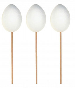 Vajíčka z buničiny k nazdobení - zápich 6 cm+ špejle (12 ks)