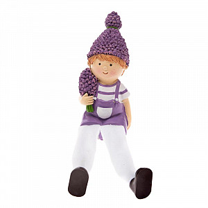 Levandulový chlapeček - sedící 10,5 cm