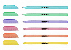 Kores Pen K0 Kuličkové pero - pastelové barvy , mix barev