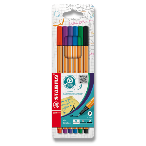 Popisovač STABILO point liner 88 sada 6 ks
