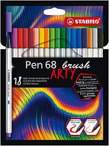 Fixa STABILO Pen 68 brush sada 18 ks v pouzdru
