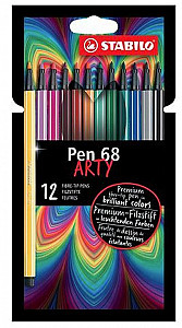 Fixa STABILO Pen 68 sada 12 ks v kartonovém pouzdru 