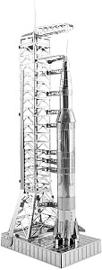 Metal Earth 3D kovový model Apollo Saturn V s rampou
