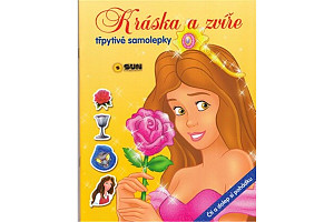 Kráska a zvíře - samolepky čti a dolep pohádku