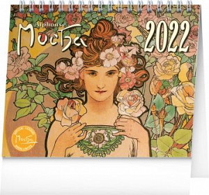 Kalendář 2022 stolní: Alfons Mucha, 16,5 × 13 cm