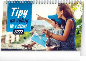 Kalendář 2022 stolní: Tipy na výlety s dětmi, 23,1 × 14,5 cm